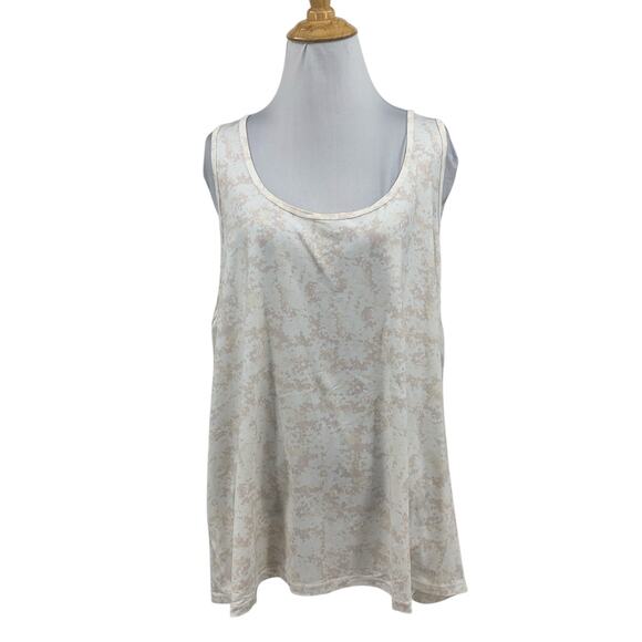 Fabletics Tank Top Womens 1X Plus White Cream Phoenix Lite Racerback Scoop Neck - Picture 1 of 10
